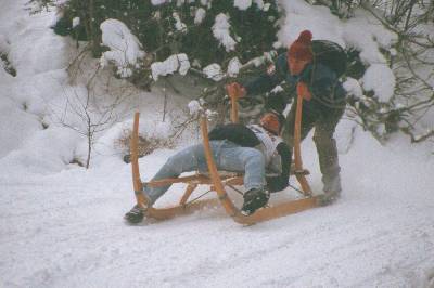Rennschlitten der Bauweise von Rudi Mrz